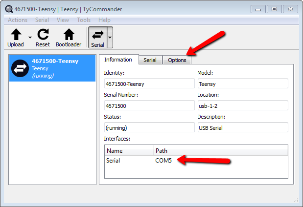 TyCommander beim ersten Update, Ansicht 1
