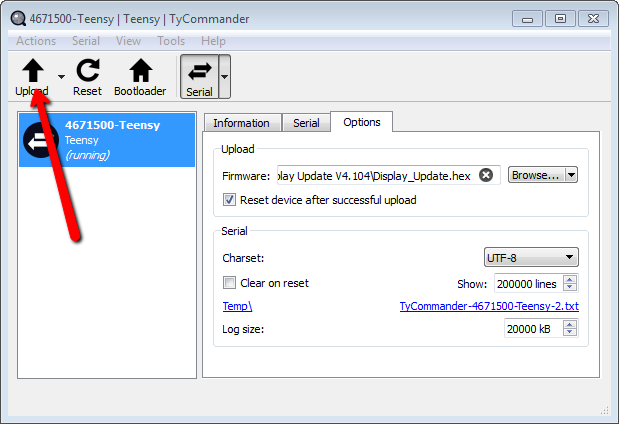 TyCommander beim ersten Update, Ansicht 3
